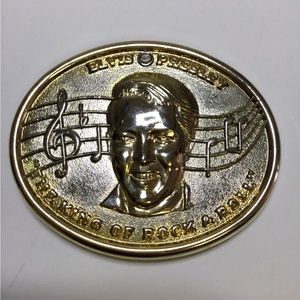 Vintage 1986 Elvis Presley The King Of Rock & Roll Buckle